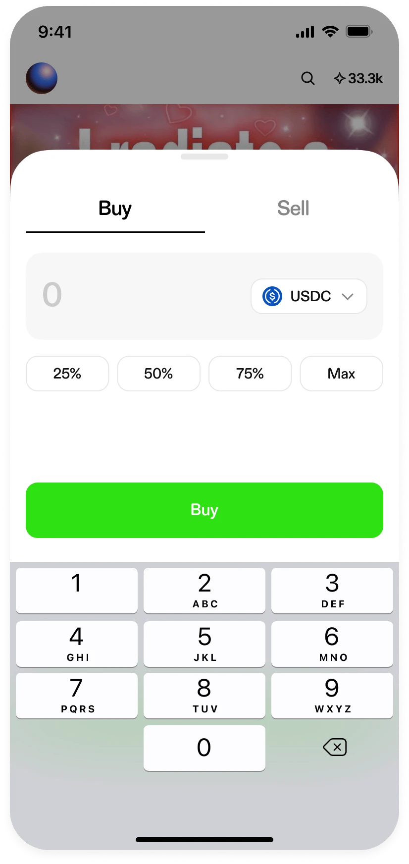 Claiming this coin buy flow on mobile