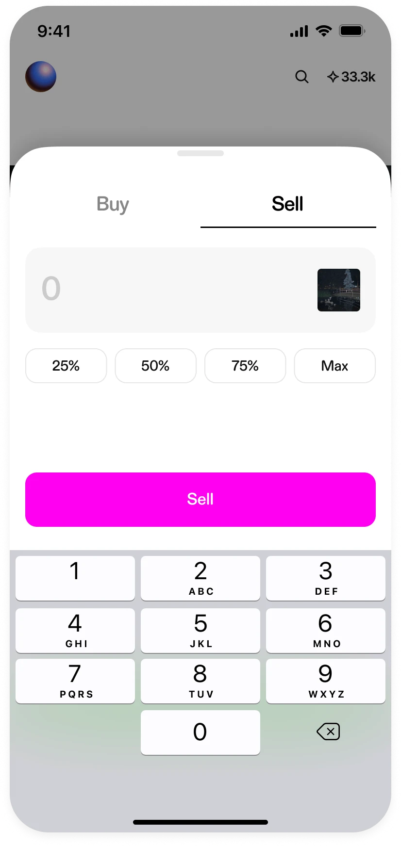Claiming this coin sell flow on mobile